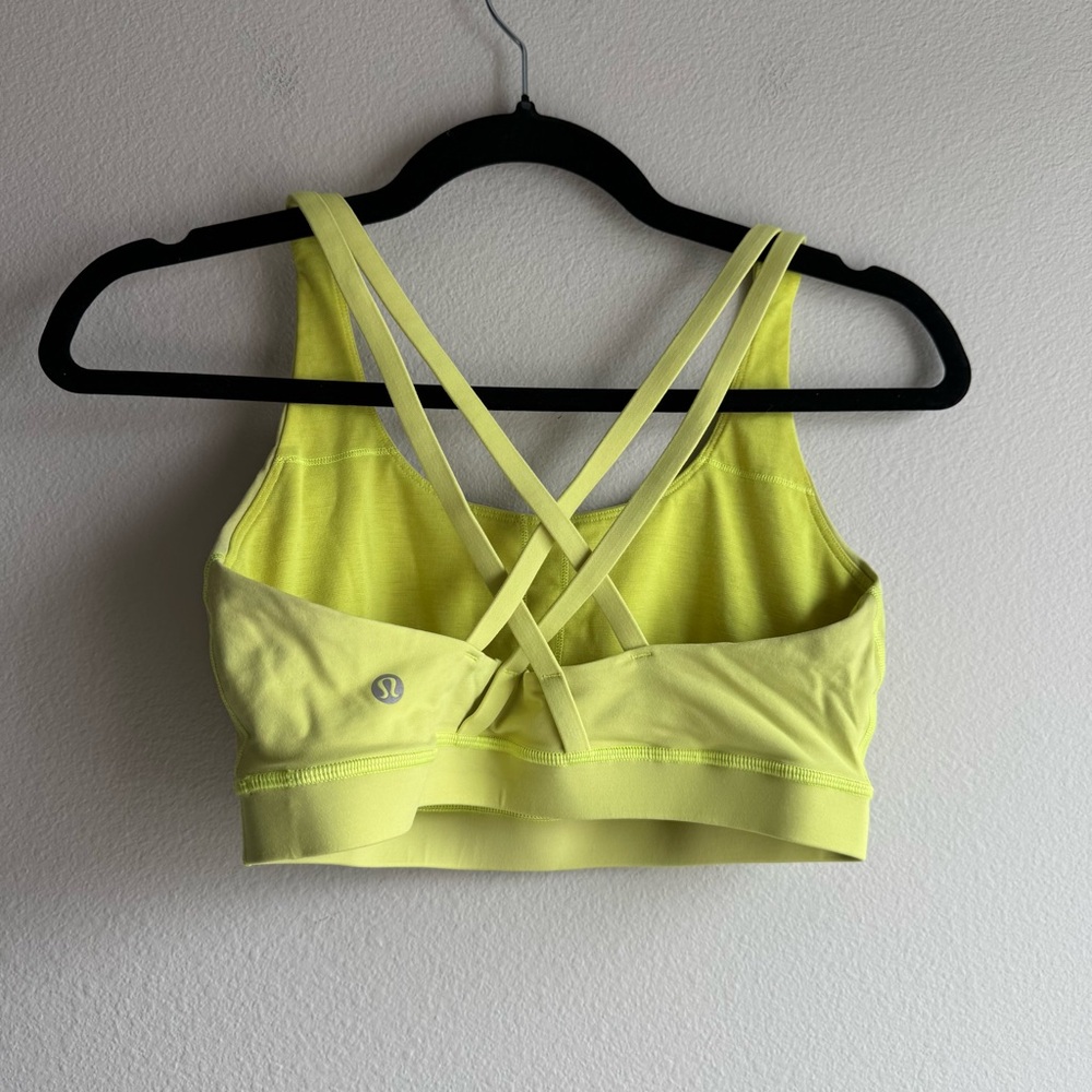 Lululemon Energy Longline Bra Electric Lemon size 8 - Picture 4 of 5